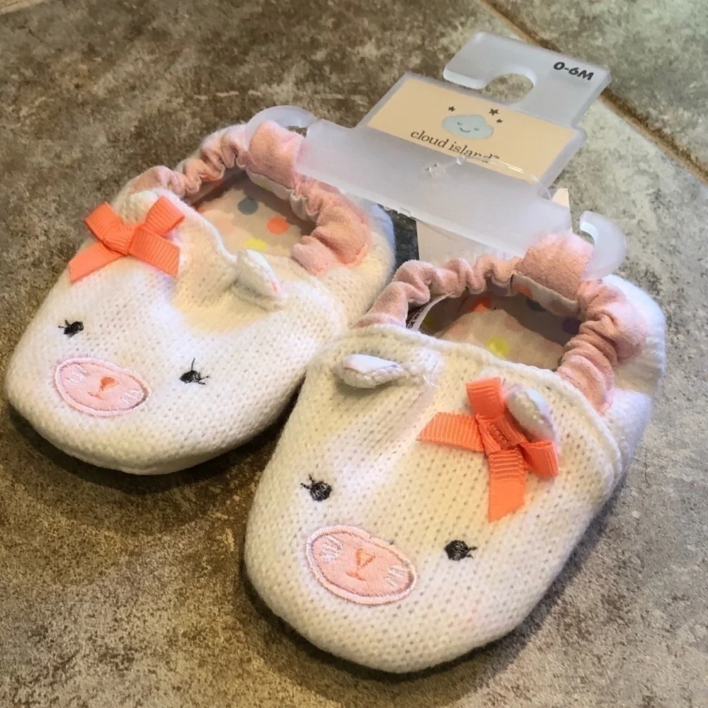 🆕 Baby girl bunny animal knit crib shoes…